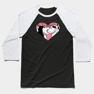 I'm Romantic Husky Love in a Heart Baseball T-Shirt